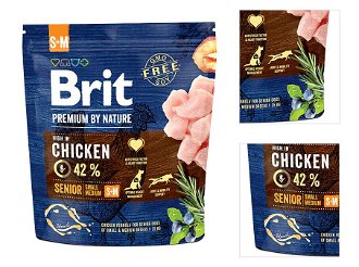 Brit Premium by Nature granuly Senior kura S+M 1 kg 3