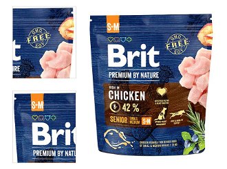 Brit Premium by Nature granuly Senior kura S+M 1 kg 4