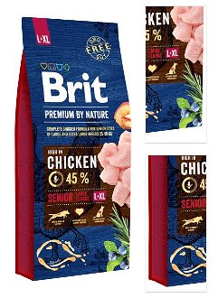 Brit Premium by Nature granuly Senior L+XL kura 15 kg 3