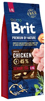 Brit Premium by Nature granuly Senior L+XL kura 15 kg