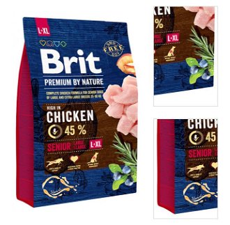 Brit Premium by Nature granuly Senior L+XL kura 3 kg 3