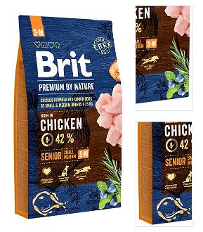 Brit Premium by Nature granuly Senior S+M 8 kg 3