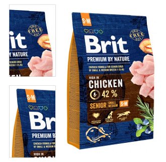 Brit Premium by Nature granuly Senior S+M kura 3 kg 4