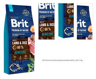Brit Premium by Nature granuly Sensitive jahňa a ryža 15 kg 1