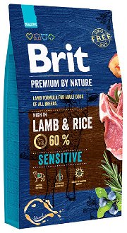 Brit Premium by Nature granuly Sensitive jahňa a ryža 8 kg