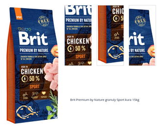 Brit Premium by Nature granuly Sport kura 15kg 1