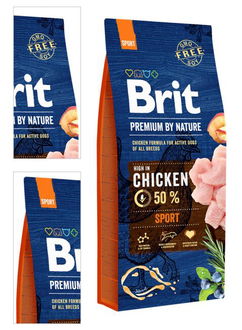 Brit Premium by Nature granuly Sport kura 15kg 4