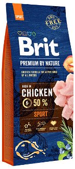 Brit Premium by Nature granuly Sport kura 15kg