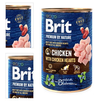 Brit Premium by Nature konzerva Chicken with Hearts 400 g 4