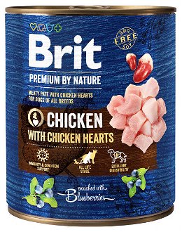 Brit Premium by Nature konzerva Chicken with Hearts 800g