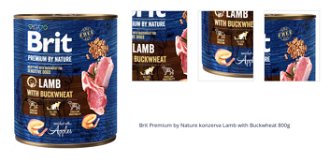Brit Premium by Nature konzerva Lamb with Buckwheat 800g 1