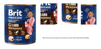 Brit Premium by Nature konzerva Lamb with Buckwheat 800g 1