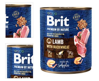Brit Premium by Nature konzerva Lamb with Buckwheat 800g 4