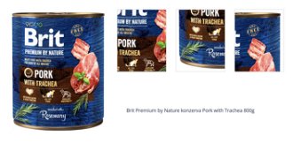 Brit Premium by Nature konzerva Pork with Trachea 800g 1