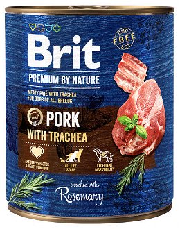 Brit Premium by Nature konzerva Pork with Trachea 800g 2