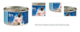 Brit Premium by Nature konzerva Trout with Liver 200 g 1