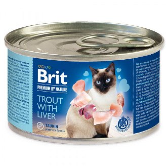 Brit Premium by Nature konzerva Trout with Liver 200 g 2