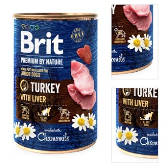 Brit Premium by Nature konzerva Turkey with Liver 400 g 3