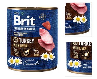 Brit Premium by Nature konzerva Turkey with Liver 800g 3