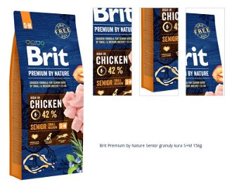 Brit Premium by Nature Senior granuly kura S+M 15kg 1