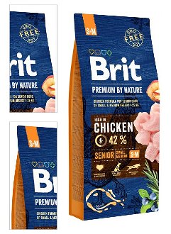 Brit Premium by Nature Senior granuly kura S+M 15kg 4