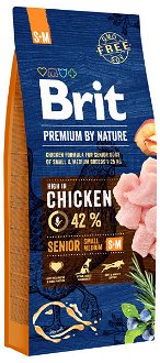 Brit Premium by Nature Senior granuly kura S+M 15kg 2