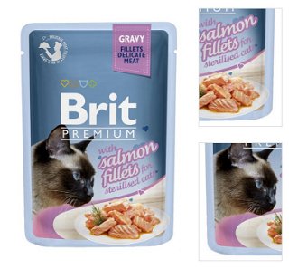 Brit Premium Cat Delicate Filety v šťave presterilizované s lososom 85 g 3