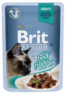 Brit Premium Cat Delicate Filety v šťave s hovädzinou 85 g 2
