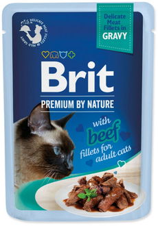 Brit Premium cat delicate kapsička filety v šťave s hovädzinou 85 g