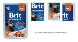 Brit Premium cat delicate kapsička filety v šťave s morkou 85 g 1