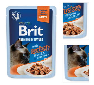 Brit Premium cat delicate kapsička filety v šťave s morkou 85 g 3