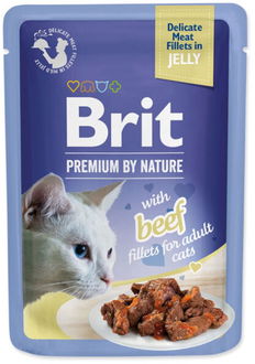 Brit Premium cat delicate kapsička filety v želé s hovädzinou 85 g