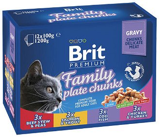 BRIT Premium Cat Family Plate kaps.1200g (12x100g) 2