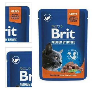 Brit Premium cat kapsička Sterilized losos 100 g 4