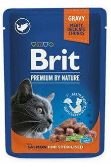 Brit Premium cat kapsička Sterilized losos 100 g 2