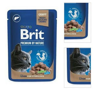 Brit Premium cat kapsička Sterilized pečienky 100 g 3