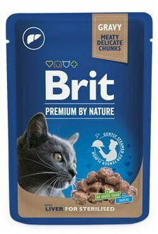 Brit Premium cat kapsička Sterilized pečienky 100 g 2