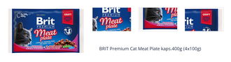 BRIT Premium Cat Meat Plate kaps.400g (4x100g) 1