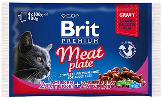 BRIT Premium Cat Meat Plate kaps.400g (4x100g) 2