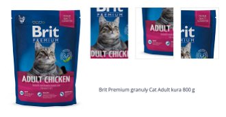 Brit Premium granuly Cat Adult kura 800 g 1
