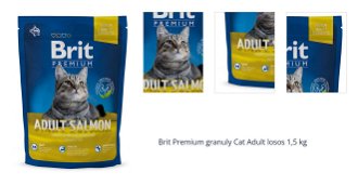 Brit Premium granuly Cat Adult losos 1,5 kg 1