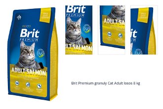 Brit Premium granuly Cat Adult losos 8 kg 1