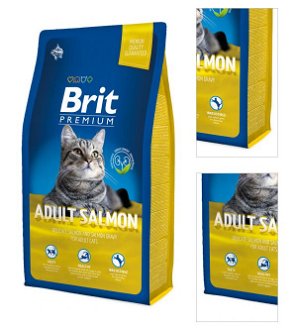 Brit Premium granuly Cat Adult losos 8 kg 3