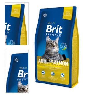 Brit Premium granuly Cat Adult losos 8 kg 4