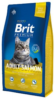 Brit Premium granuly Cat Adult losos 8 kg