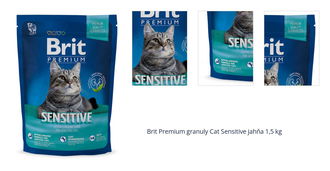 Brit Premium granuly Cat Sensitive jahňa 1,5 kg 1