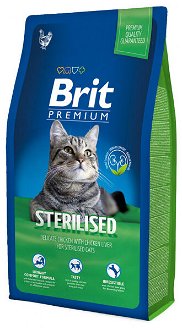 Brit Premium granuly Cat Sterilised kura 8 kg 2