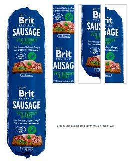 Brit Sausage Saláma pre psov morka a hrášok 800g 1