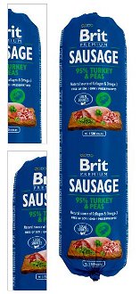 Brit Sausage Saláma pre psov morka a hrášok 800g 4