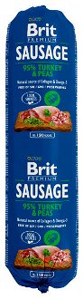Brit Sausage Saláma pre psov morka a hrášok 800g
